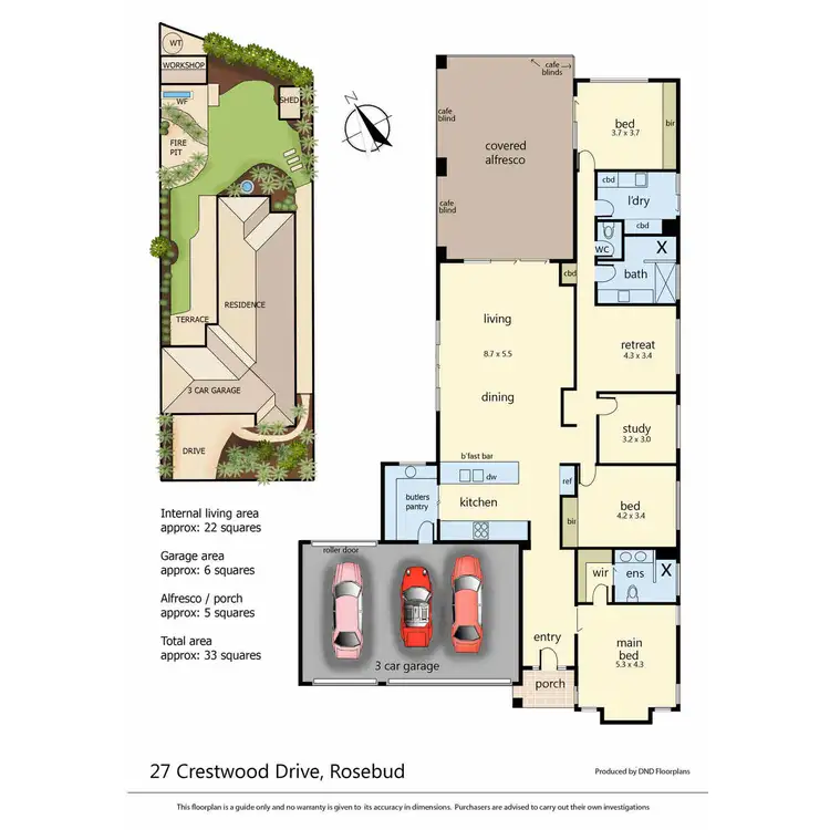 Floorplan of Homely house listing, 27 Crestwood Drive, Rosebud VIC 3939