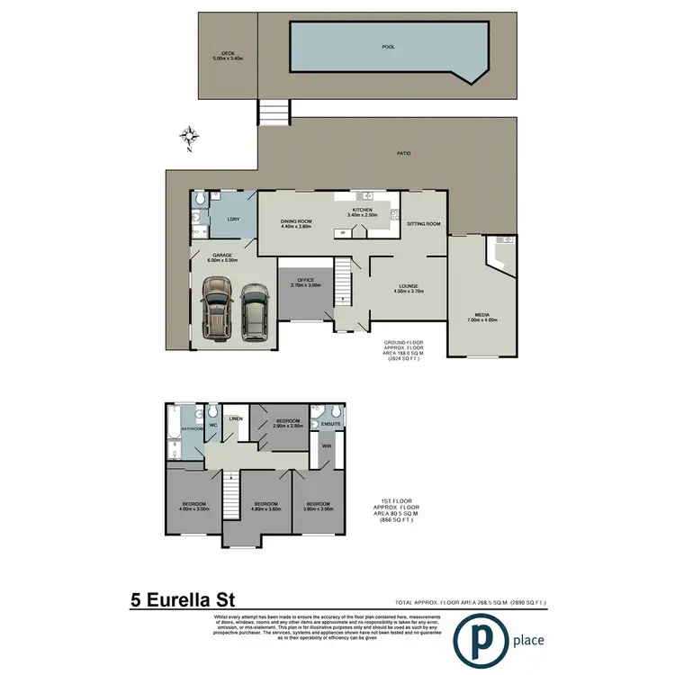 Floorplan of Homely house listing, 5 Eurella Street, Kenmore QLD 4069