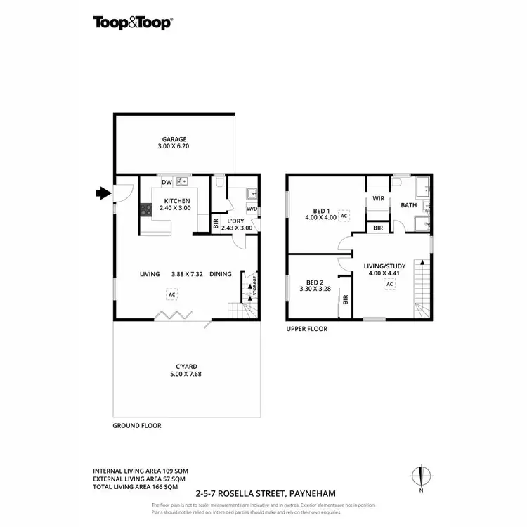 Floorplan of Homely townhouse listing, 2/5-7 Rosella Street, Payneham SA 5070
