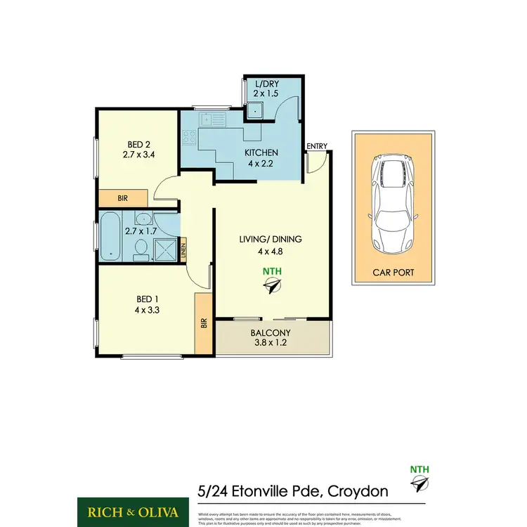 Floorplan of Homely apartment listing, 5/23-24 Etonville Parade, Croydon NSW 2132