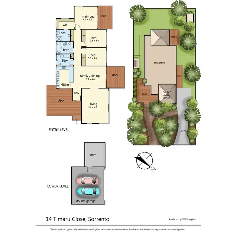 Floorplan of Homely house listing, 14 Timaru Close, Sorrento VIC 3943
