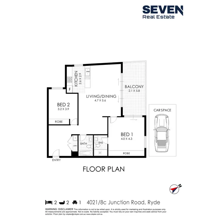 Floorplan of Homely apartment listing, 4021/8C Junction Street, Ryde NSW 2112