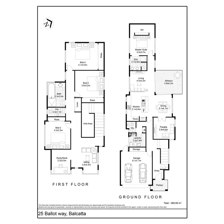 Floorplan of Homely house listing, 25 Ballot Way, Balcatta WA 6021