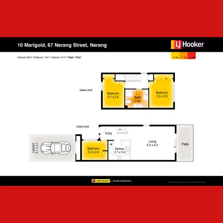 Floorplan of Homely townhouse listing, 10 Marigold 67 Nerang Street, Nerang QLD 4211