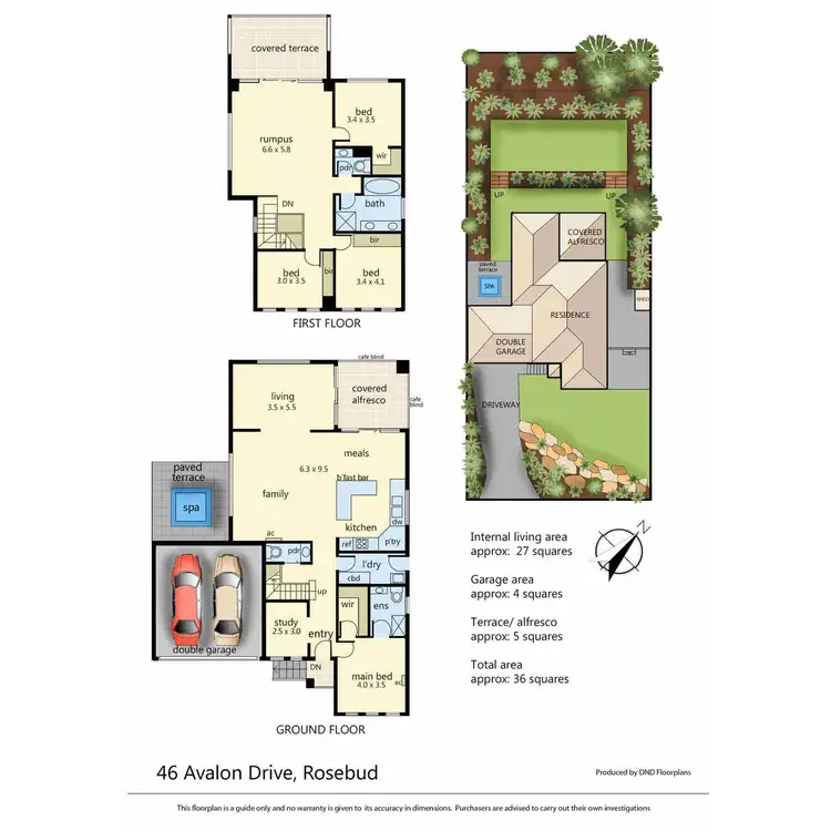 Floorplan of Homely house listing, 46 Avalon Drive, Rosebud VIC 3939