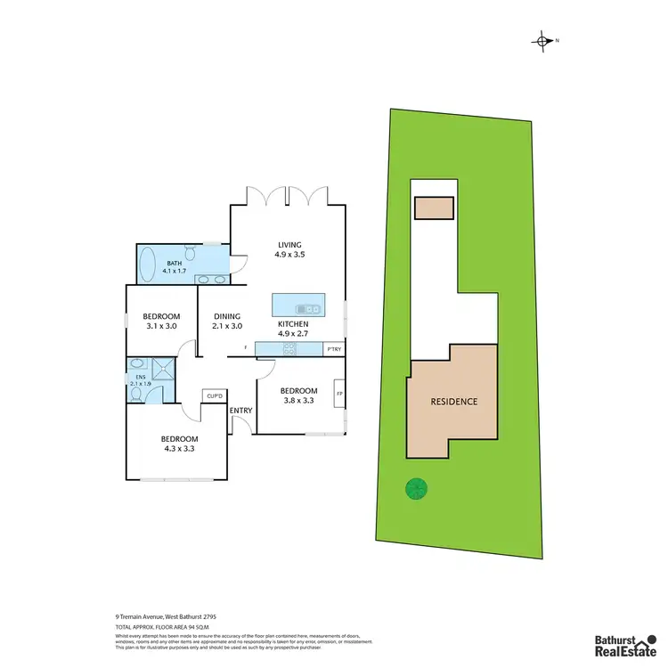 Floorplan of Homely house listing, 9 Tremain Avenue, West Bathurst NSW 2795