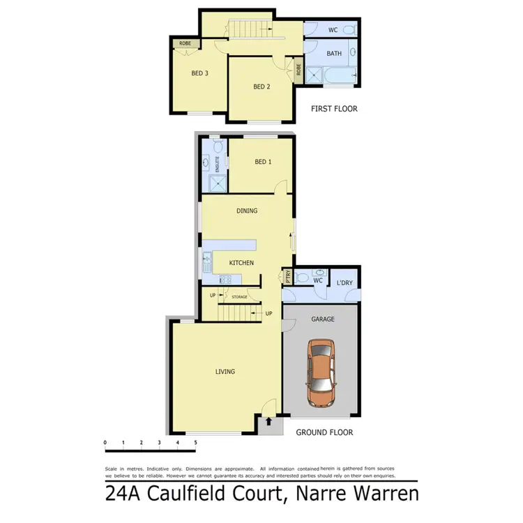 Floorplan of Homely house listing, 24A Caulfield Court, Narre Warren VIC 3805