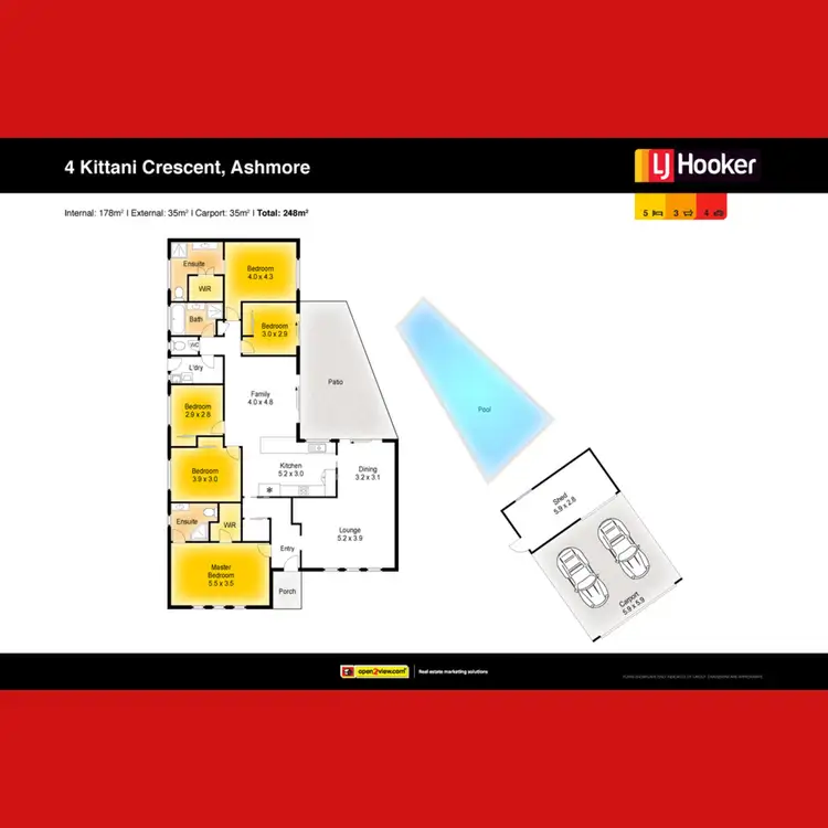 Floorplan of Homely house listing, 4 Kittani Crescent, Ashmore QLD 4214