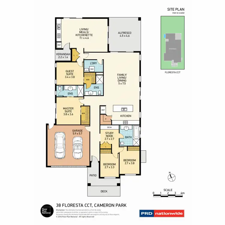 Floorplan of Homely house listing, 38 Floresta Crescent, Cameron Park NSW 2285