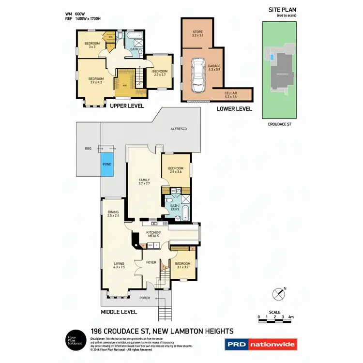 Floorplan of Homely house listing, 196 Croudace Street, New Lambton Heights NSW 2305