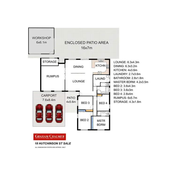 Floorplan of Homely house listing, 18 Hutchison Street, Sale VIC 3850