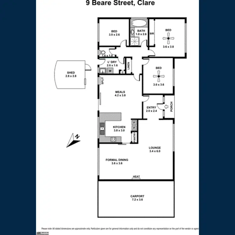 Floorplan of Homely house listing, 9 Beare Street, Clare SA 5453