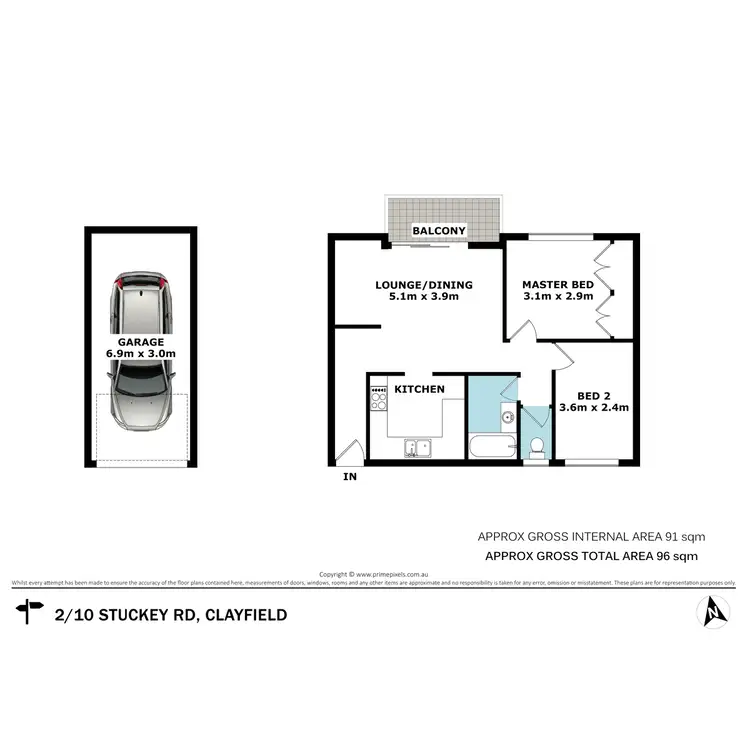 Floorplan of Homely unit listing, 2/10 Stuckey Road, Clayfield QLD 4011