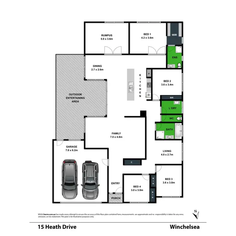 Floorplan of Homely house listing, 15 Heath Drive, Winchelsea VIC 3241