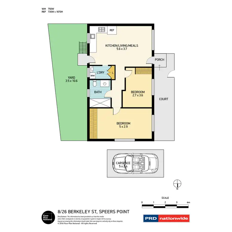 Floorplan of Homely villa listing, 8/26 Berkeley Street, Speers Point NSW 2284