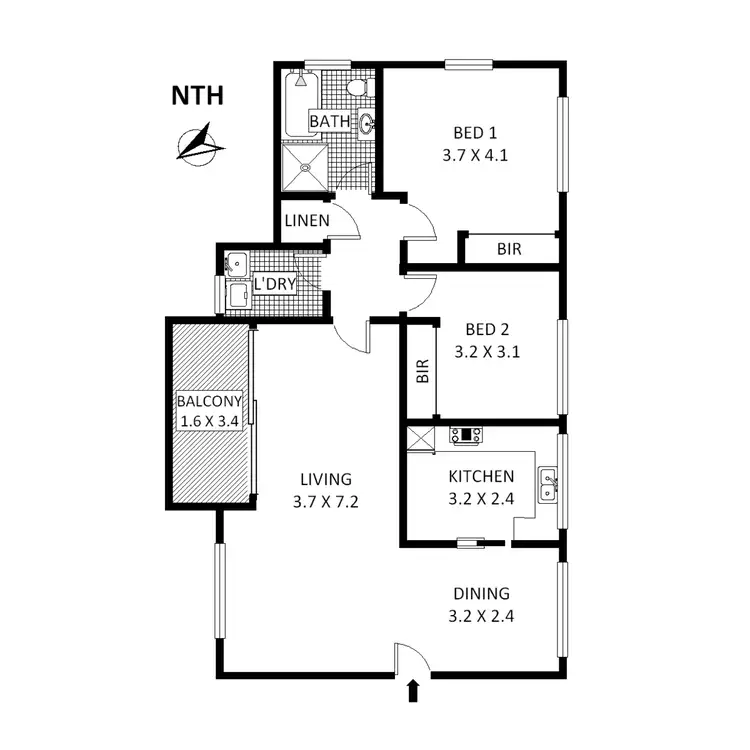 Floorplan of Homely apartment listing, 14/70 The Boulevarde, Strathfield NSW 2135
