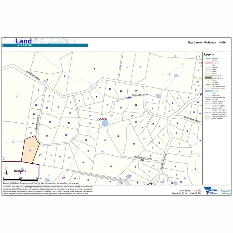Floorplan of Homely land listing, 90 Ambrose Drive, Tolmie VIC 3723