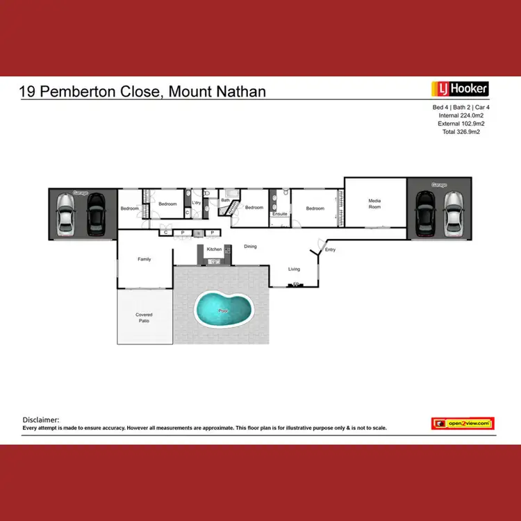 Floorplan of Homely house listing, 19 Pemberton Close, Mount Nathan QLD 4211