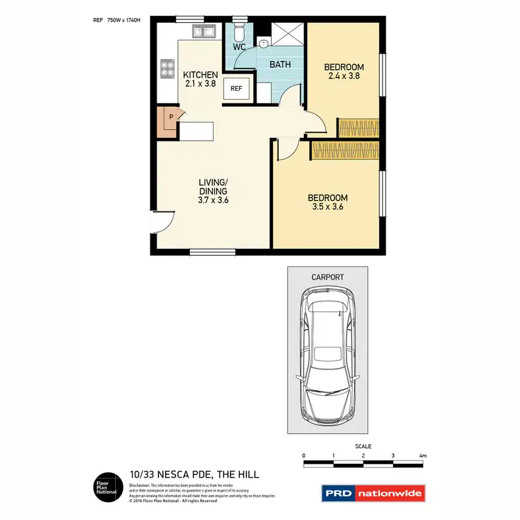 Floorplan of Homely unit listing, 10/33 Nesca Parade, The Hill NSW 2300