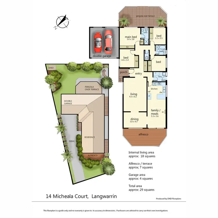 Floorplan of Homely house listing, 14 Micheala Court, Langwarrin VIC 3910