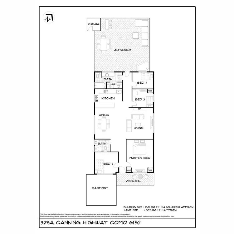 Floorplan of Homely house listing, 329A Canning Highway, Como WA 6152