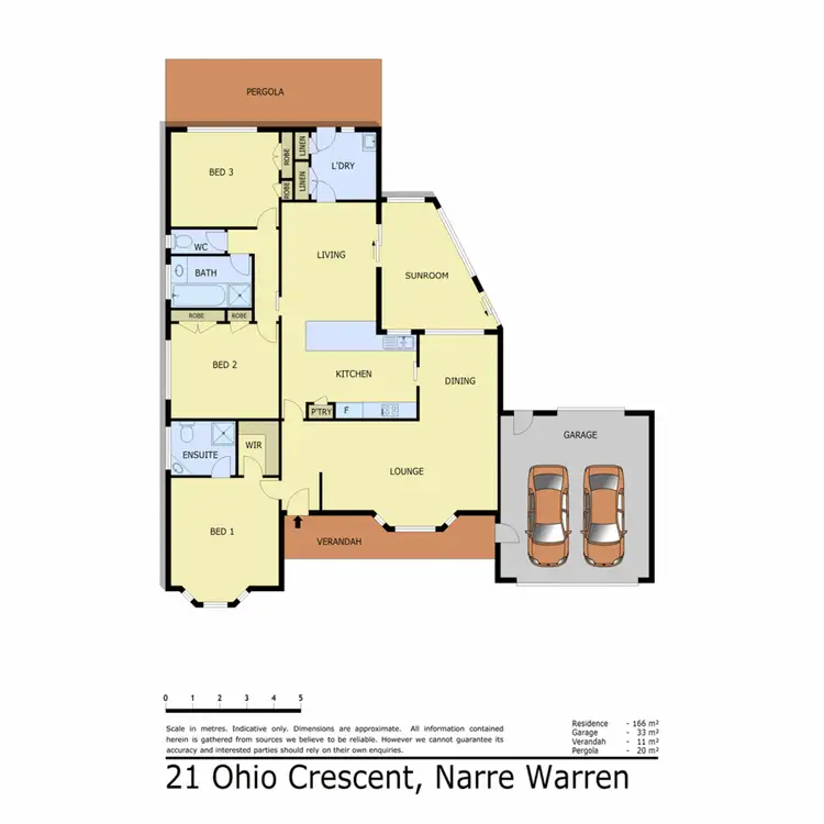 Floorplan of Homely house listing, 21 Ohio Crescent, Narre Warren VIC 3805