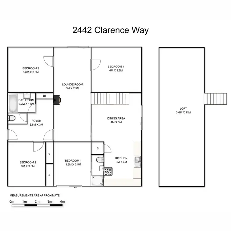 Floorplan of Homely rural property listing, 2442 Clarence Way, Upper Copmanhurst NSW 2460