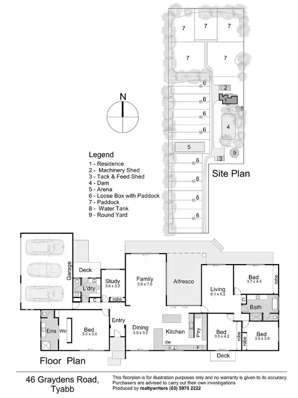 Floorplan of Homely rural property listing, 46 Graydens Road, Tyabb VIC 3913