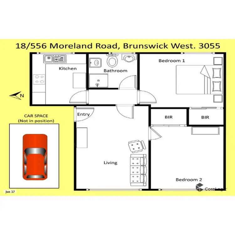 Floorplan of Homely apartment listing, 18/556 Moreland Road, Brunswick West VIC 3055