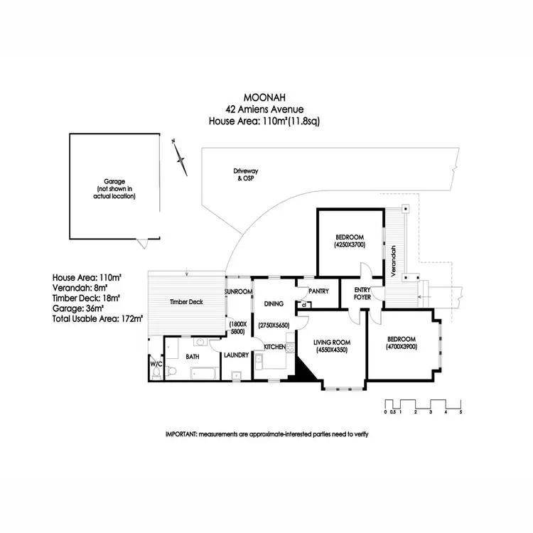 Floorplan of Homely house listing, 42 Amiens Avenue, Moonah TAS 7009