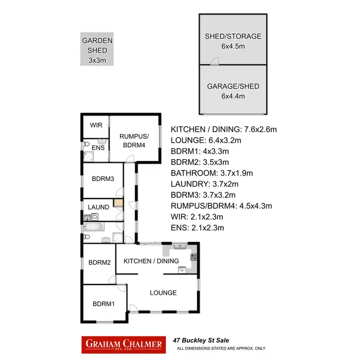 Floorplan of Homely house listing, 47 Buckley Street, Sale VIC 3850
