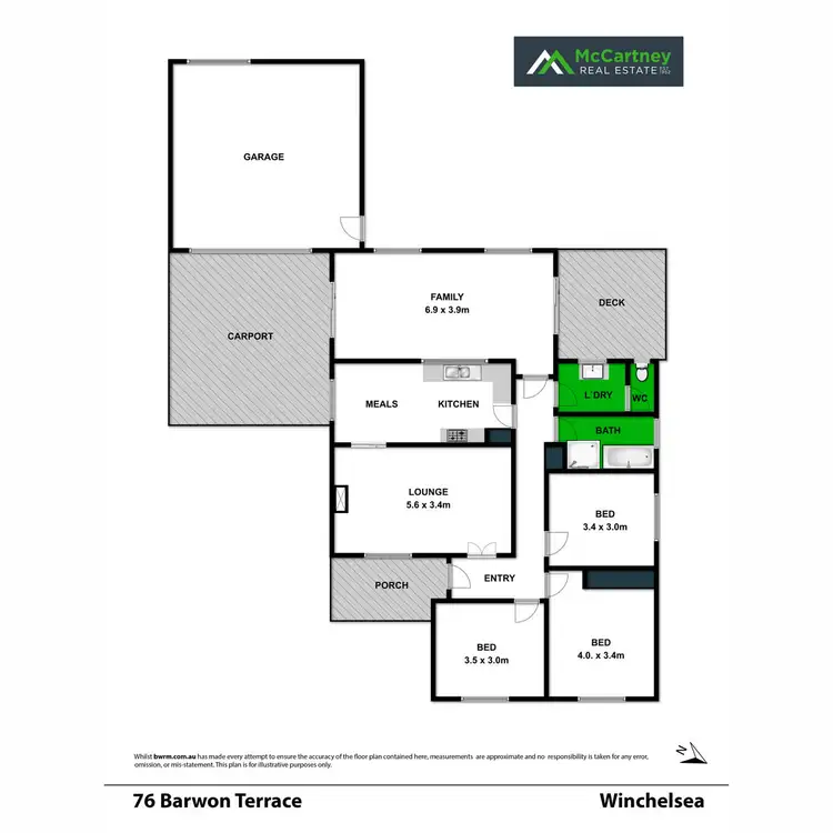 Floorplan of Homely house listing, 76 Barwon Terrace, Winchelsea VIC 3241