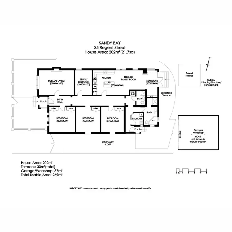 Floorplan of Homely house listing, 35 Regent Street, Sandy Bay TAS 7005
