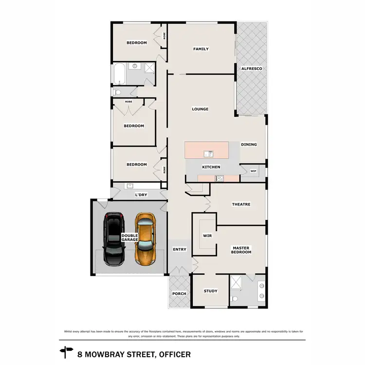 Floorplan of Homely house listing, 8 Mowbray Street, Officer VIC 3809