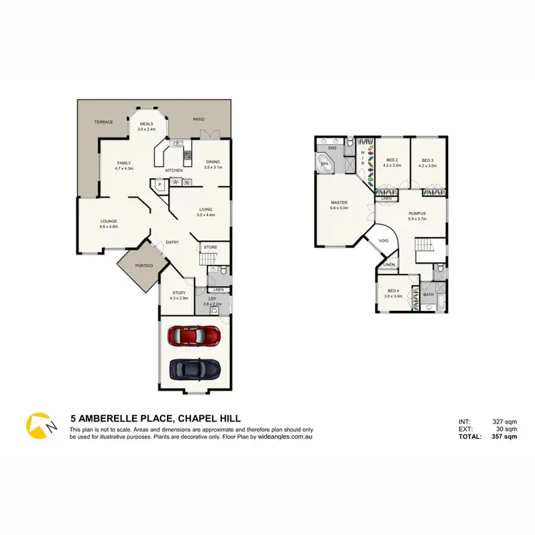 Floorplan of Homely house listing, 5 Amberelle Place, Chapel Hill QLD 4069