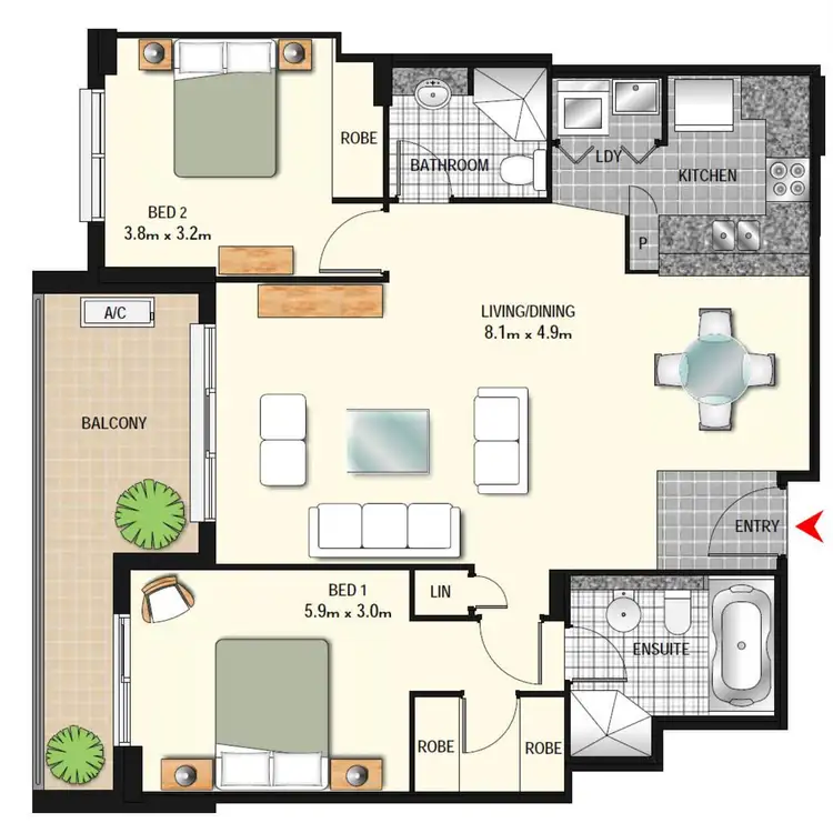 Floorplan of Homely apartment listing, 78/7 Broome Street, Waterloo NSW 2017