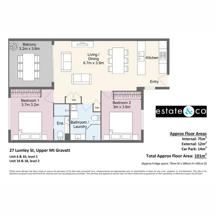 Floorplan of Homely apartment listing, 10/27 Lumley Street, Upper Mount Gravatt QLD 4122