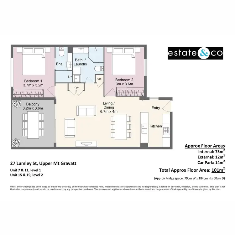 Floorplan of Homely apartment listing, 19/27 Lumley Street, Upper Mount Gravatt QLD 4122
