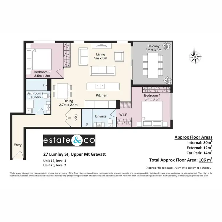Floorplan of Homely apartment listing, 12/27 Lumley Street, Upper Mount Gravatt QLD 4122