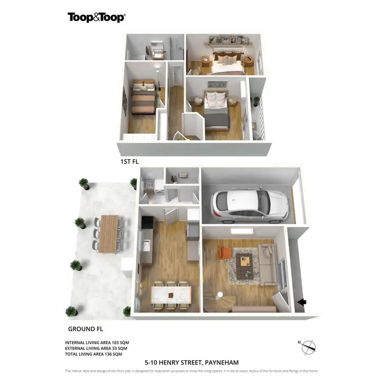Floorplan of Homely townhouse listing, 5/10 Henry Street, Payneham SA 5070