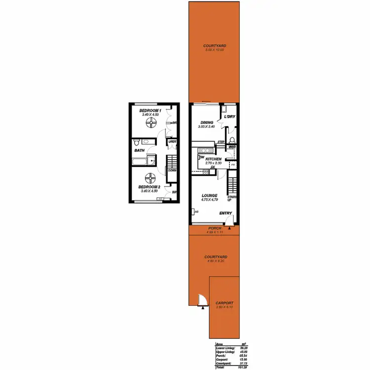 Floorplan of Homely townhouse listing, 5/40 George Street, Norwood SA 5067