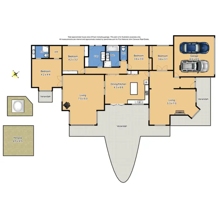 Floorplan of Homely rural property listing, 59 Hollams Road, Mansfield VIC 3722