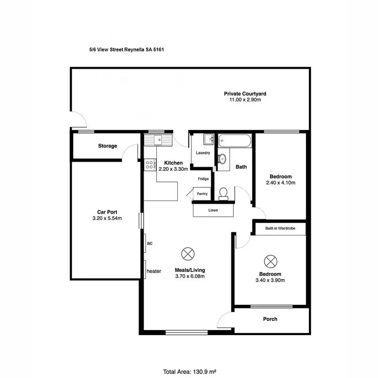 Floorplan of Homely unit listing, 5/6 View Street, Reynella SA 5161