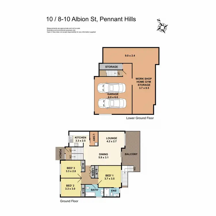 Floorplan of Homely townhouse listing, 10/10-10a Albion Street, Pennant Hills NSW 2120