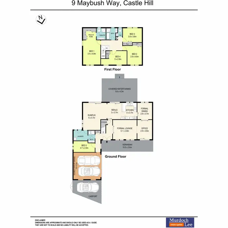 Floorplan of Homely house listing, 9 Maybush Way, Castle Hill NSW 2154