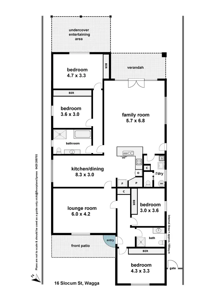 Floorplan of Homely house listing, 16 Slocum Street, Wagga Wagga NSW 2650