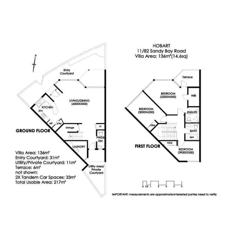 Floorplan of Homely townhouse listing, 11/82 Sandy Bay Road, Battery Point TAS 7004