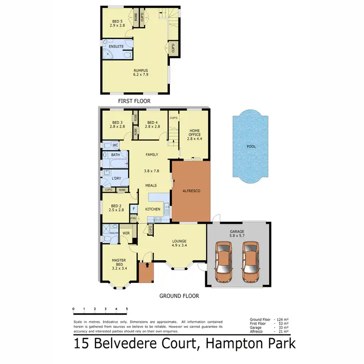 Floorplan of Homely house listing, 15 Belvedere Court, Hampton Park VIC 3976