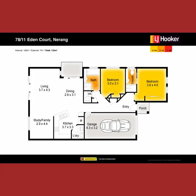 Floorplan of Homely townhouse listing, 78/11 Eden Court, Nerang QLD 4211