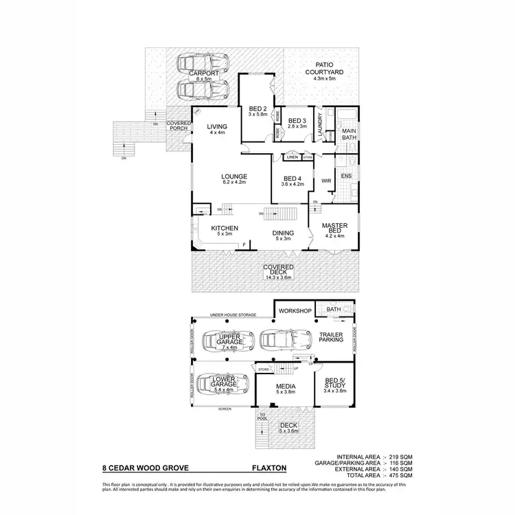 Floorplan of Homely house listing, 8 Cedar Wood Grove, Flaxton QLD 4560